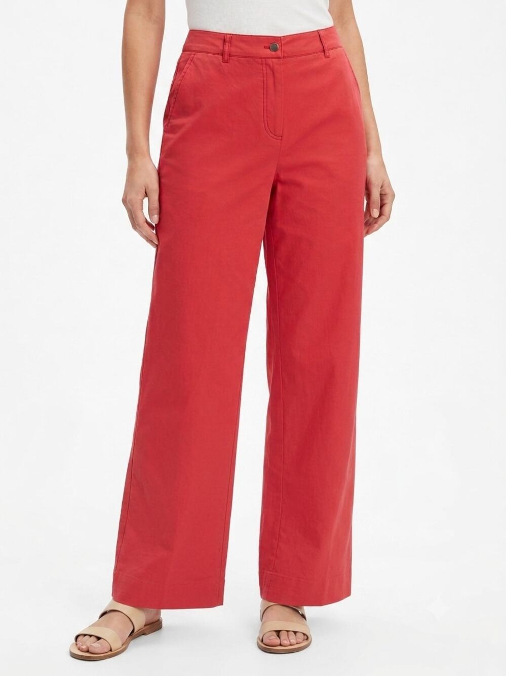 Frances Valentine NWT Red Cotton Charlotte Pant Size 6 Straight Leg Pants $228